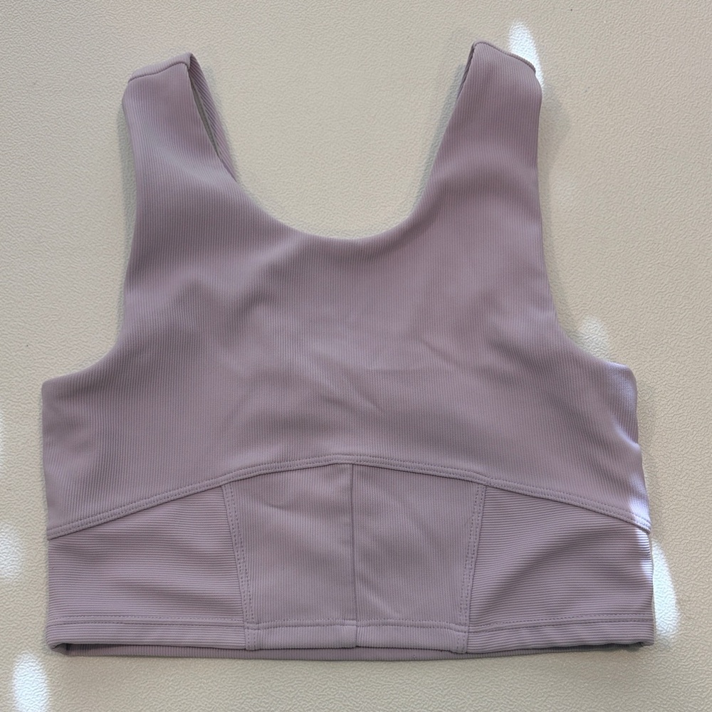 Zella Girl Lilac Ribbed Crop Top